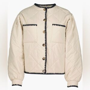 Bishop + Young Cream Jacket with Navy Trim